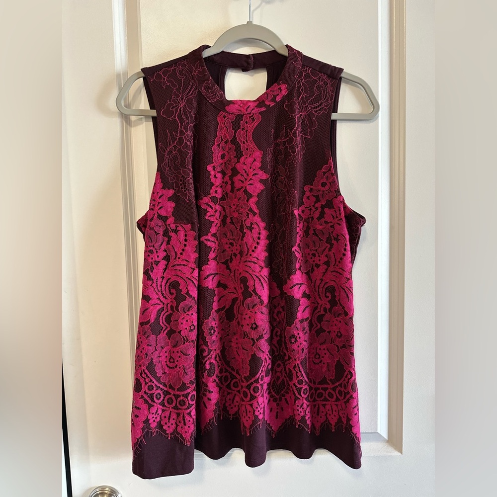 Pink Lace Women's Halter Top